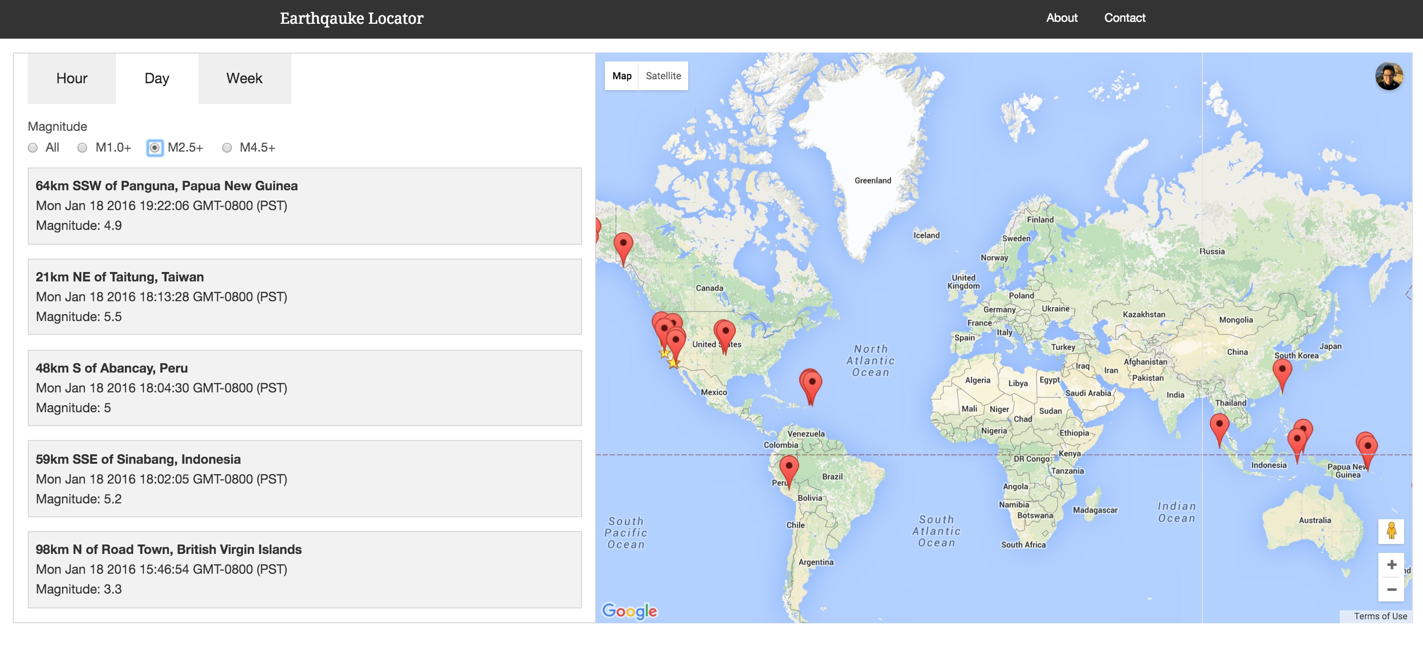 earthquake locator